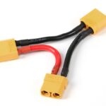 SafeConnect XT-90 Connector Harness for 2 Packs in Series Battery Adapter Cable (2M-1F)