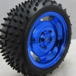 85MM Large Robot Smart Car Wheel, 38MM Width Surface Blue