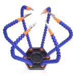 6 Flexible Arms Soldering Station With Swiveling Alligator Clip